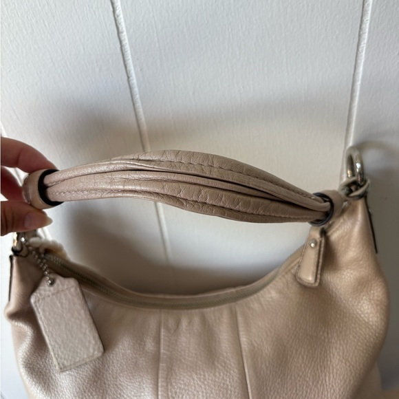 Coach Kristin Champagne Leather Hobo Shoulder Bag - Picture 11 of 16